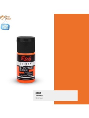 Rich Epoksi Pigment Turuncu Pasta Epoxy 20CC