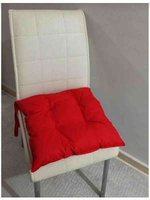 Ege Home Pofuduk Sandalye Minderi Kirmizi