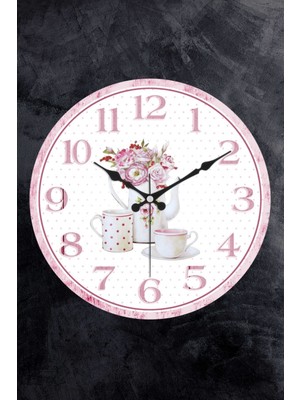 Dekoratif Plastik Cam Bombeli Mutfak Duvar Saati 25 cm