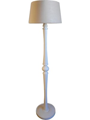 Beta Torna Ayaklı Masif Lambader(Kemik /beyaz Ayak)