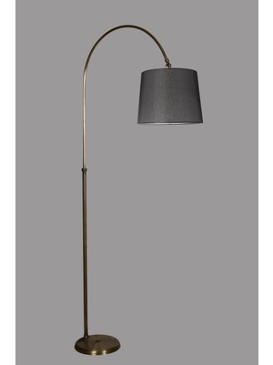 Lina Lambader Eskitme Ayak Pramit Hasır Siyah Abajurlu