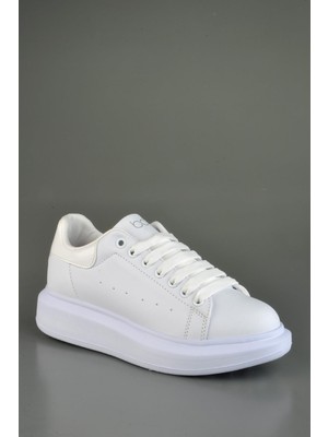 Alex Kalın Taban Beyaz Taban Beyaz Spor Ayakkabı Beyaz Bestoff