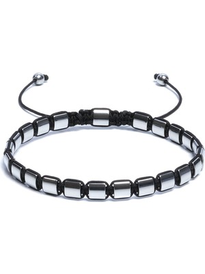 Hematit Bileklik - Pavle Silver Bileklik - Tasarım Bileklik 6mm Ayarlanabilir