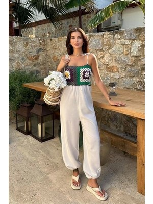 Jasmin Süzüneli Keten Tulum 1280-08