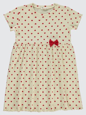 Civil Girls Kız Çocuk Elbise 6-9 Yaş Fildişi