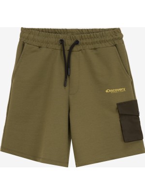 Discovery Expedition Basic Haki Erkek Çocuk Şort Baskılı Hafif Kumaş Günlük Kullanım