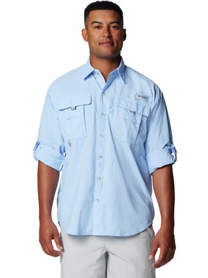 Columbia 1011621485FM7048 Mavi Normal Düz Erkek Gömlek