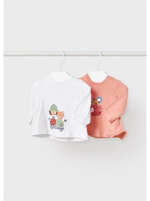 Mayoral Yazlık  Kız Bebek 2 Li  Tişört Set 1098