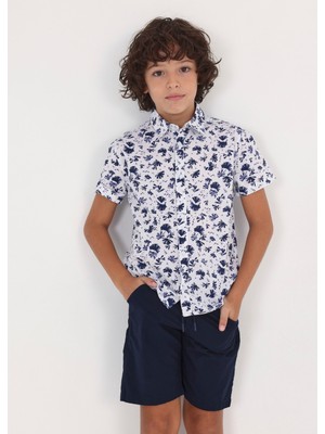 Mayoral Mayoral Erkek Çocuk Yazlık Desenli Gömlek 6112