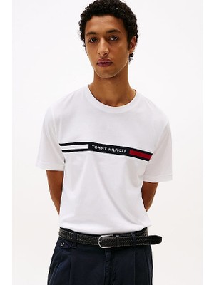 Erkek Th Yuvarlak Yaka T-Shirt - Beyaz