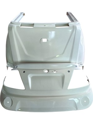 3 Tekerlekli Elektrikli Motor Koltuk Altı Ön Arka Grenaj Takımı Beyaz