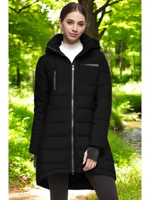 Uzun Boy Kışlık Şişme Kadın Mont