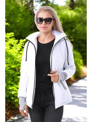 Kışlık Su Geçirmez Kısa Şişme Kadın Mont