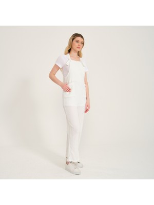 Askılı Büyük Cep Detaylı Kadın Salopet Tulum