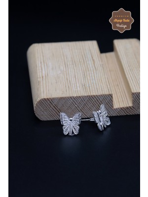 Midyat Nurtaş Gümüş Kelebek Tasarım 925 Ayar Gümüş Telkari Kadın Küpe 201023950