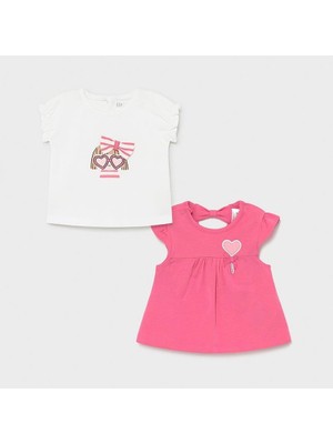 Mayoral Kız Bebek Yazlık 2 Li Baskılı Tişört Set 1072