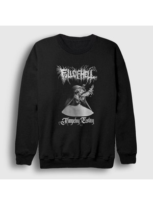 Presmono Unisex Siyah Trumpeting Ecstasy Full Of Hell Sweatshirt