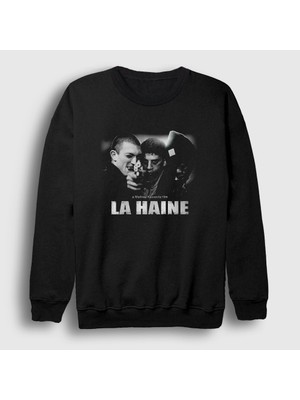 Presmono Unisex Siyah Poster Film La Haine Sweatshirt