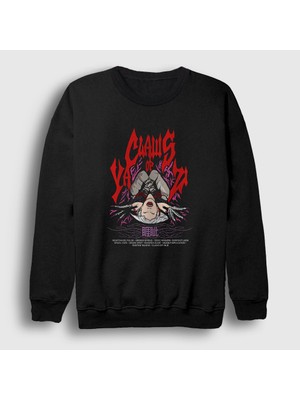 Presmono Unisex Siyah Aki Claws Of Ya Zi Street Fighter Sweatshirt