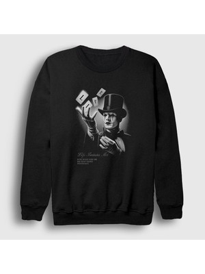 Presmono Unisex Siyah Life Magic Magician Sihir Sihirbaz Sweatshirt