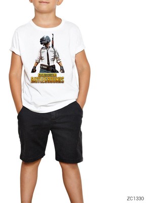 Pubg Main Beyaz Çocuk Tişört