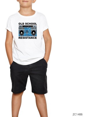 Old School Resistance Beyaz Çocuk Tişört