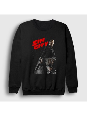 Presmono Unisex Siyah Bruce Willis Film Sin City Sweatshirt