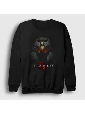 Presmono Unisex Siyah Lilith Oyun Diablo Iv 4 Sweatshirt
