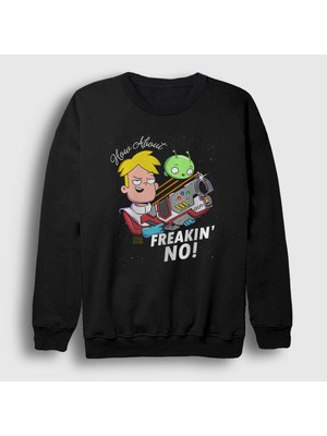 Presmono Unisex Siyah Freakin No Gary Final Space Sweatshirt