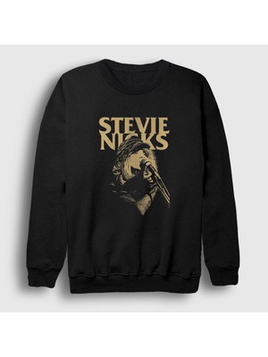 Presmono Unisex Siyah Stevie Nicks Fleetwood Mac Sweatshirt