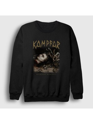 Presmono Unisex Siyah Ofidians Manifest Kampfar Sweatshirt