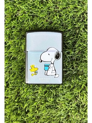 Lighter Snoopy Benzinli Metal Çakmak Damla Sticker