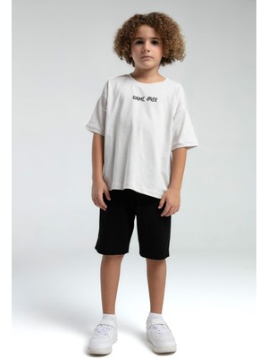 Rolypoly Erkek Çocuk Krem Bermuda Takım