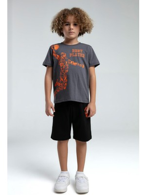 Rolypoly Erkek Çocuk Gri Bermuda Takım