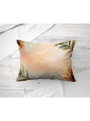 Çift Taraflı Dijital Baskı Kırlent Kılıfı Bahar Desenli