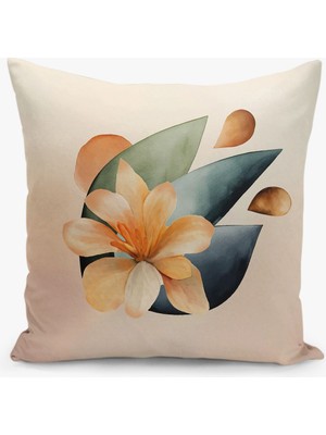 Çift Taraflı Dijital Baskı Kırlent Kılıfı Bahar Desenli