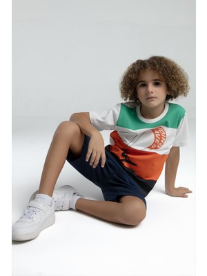 Rolypoly Erkek Çocuk Beyaz Bermuda Takım