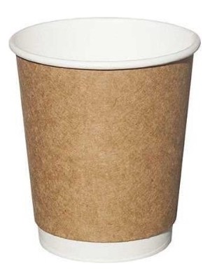 8 Oz Kraft Double Wall Karton Bardak 10 Lu