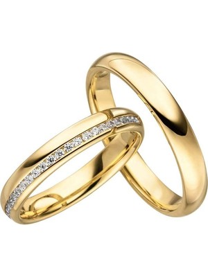 Öz Gold Erkek Gümüş Alyans 5 mm Genişliğinde 14 Ayar Altın Kaplamalı