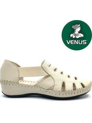 Venüs Malin Hakiki Deri Comfort Ortopedik Kadın Sandalet