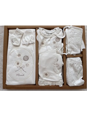 Organik Tulumlu 10'lu Set ZE5101 Soft Girl Ekru