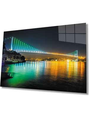 Istanbul Boğazı Manzara 4mm Dayanıklı Cam Tablo Temperli Cam