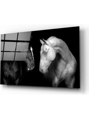 Marsilyan Atlar Cam Tablo