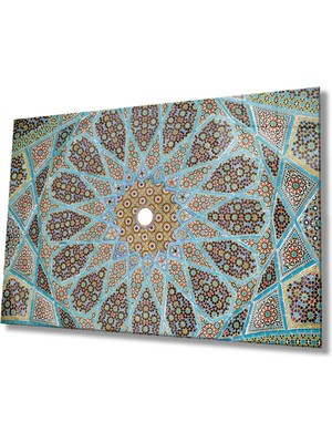 Dini Islami Motif Cam Tablo Ev ve Ofis Duvar Dekoru  Büyük Tablo Cam