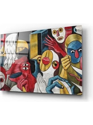 Marsilyan Sokak Sanatı Cam Tablo 2 50 x 70  cm