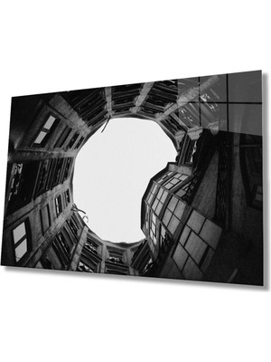 Siyah Beyaz Aşağıdan Yukarı Doğru Geometrik , , Dayanıklı