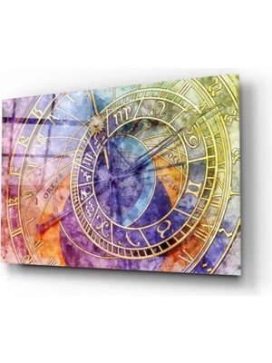 Zamanın Akısı Cam Tablo 50 x 70  cm