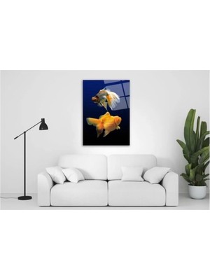 Altın Balıklar Cam Tablo 50 x 70  cm