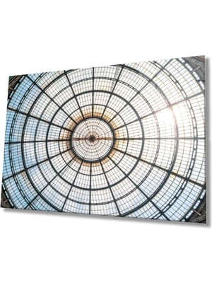 Marsilyan Dairesel Geometrik Cam Tablo, Ev ve Ofis Duvar Dekoru Hediyelik Büyük Tablo Dayanıklı Cam