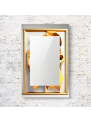 Dekorarif Desenli Dikdörtgen Duvar Aynası 57